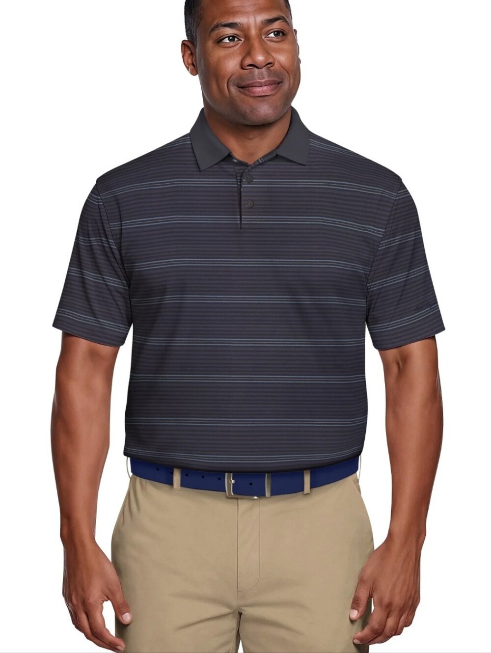 Ben Hogan Men's & Big Men's Performance Proper Stripe Short Sleeve Polo Shirt